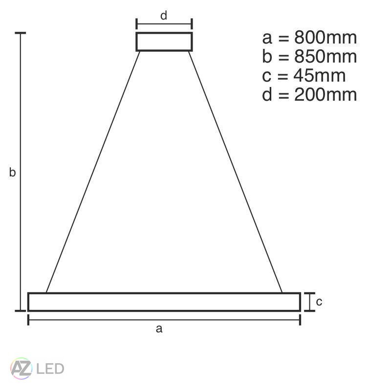 Závěsné LED svítidlo J4327 100W s dálkovým ovladačem - Barva: Černá