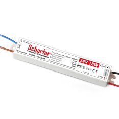 LED napájecí zdroj Scharfer 24V 18W SLIM IP67