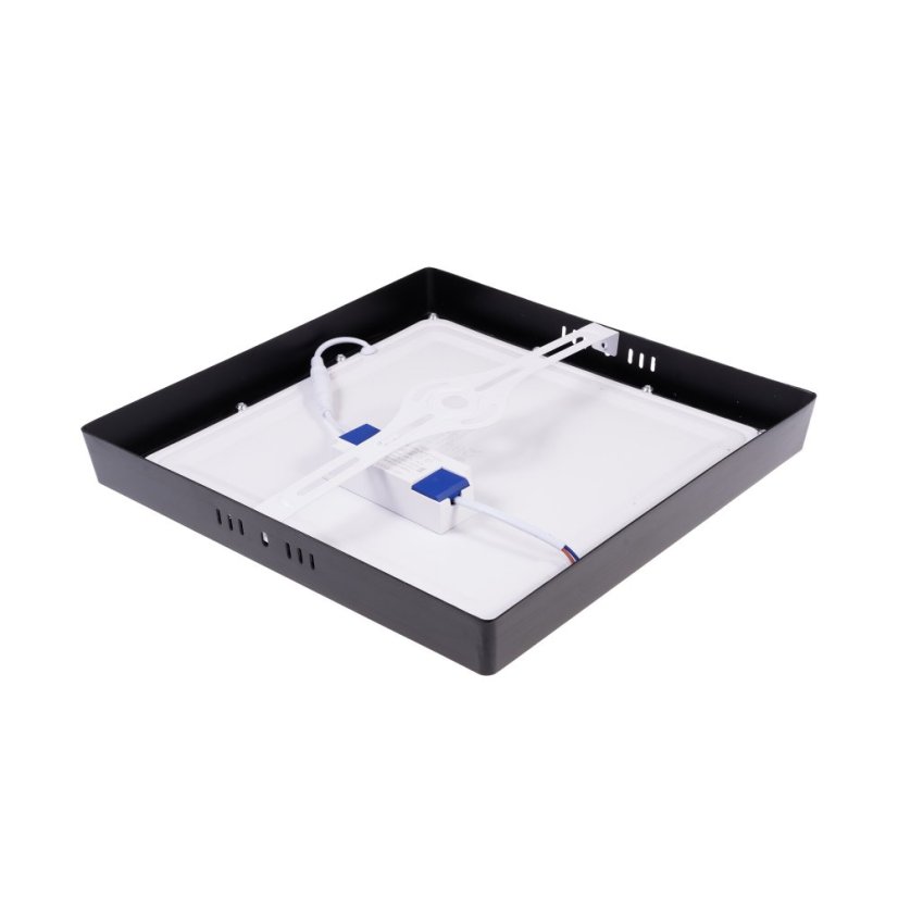 LED panel BPS24 čtvercový 24W 30x30cm černý - Barva světla: Teplá bílá