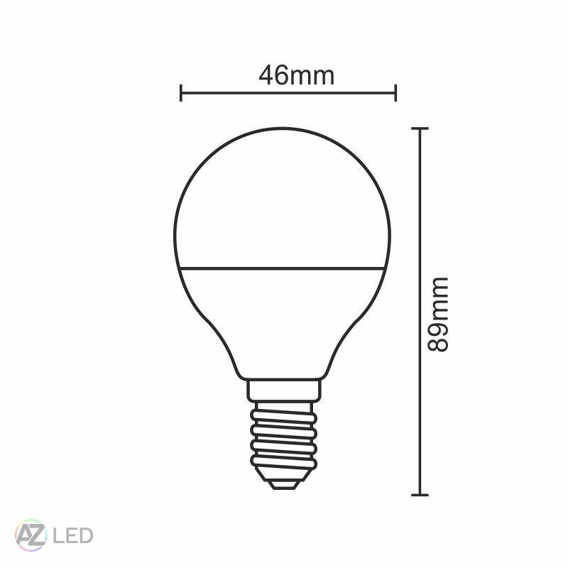 LED žárovka 8W-65W G45 160° E14 matná
