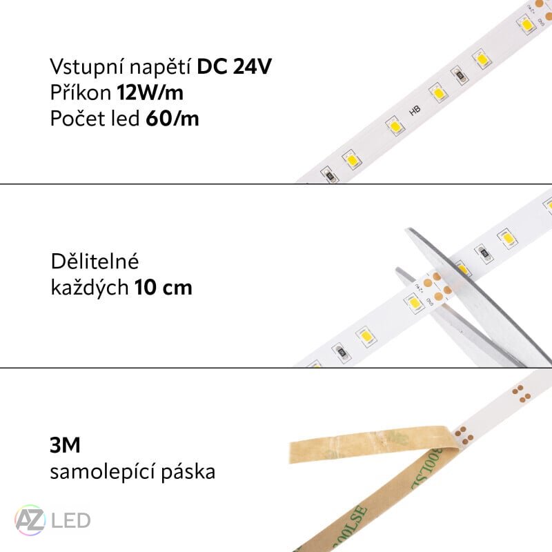 LED pásek 24V-300-12W vnitřní