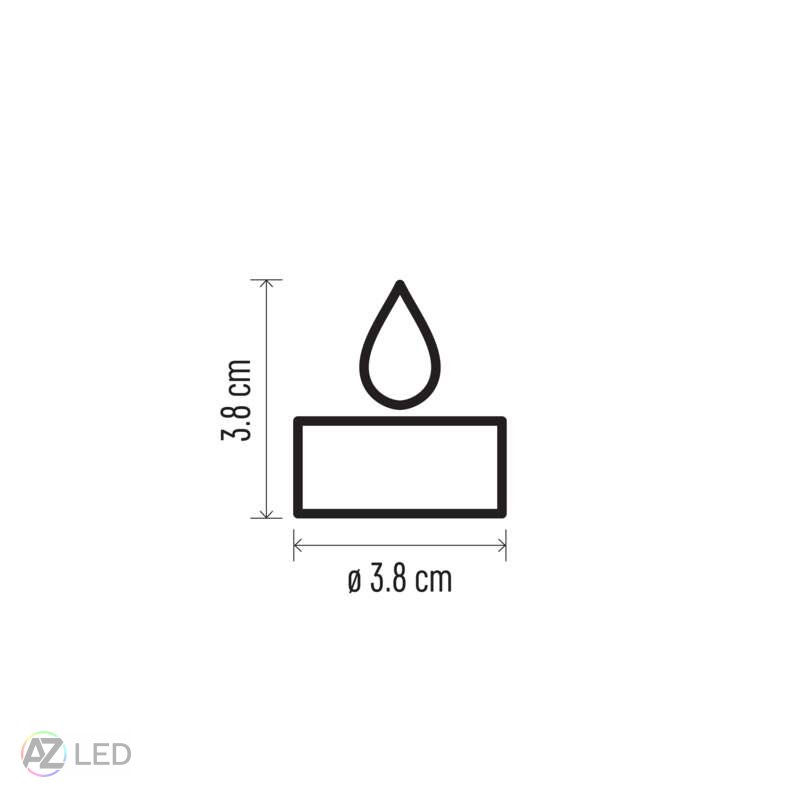 LED čajová svíčka stříbrná CR2032 6ks