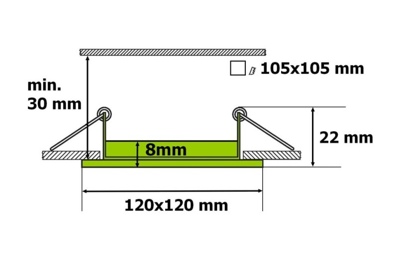 LED panel SN6 čtvercový 6W 120x120mm bílý