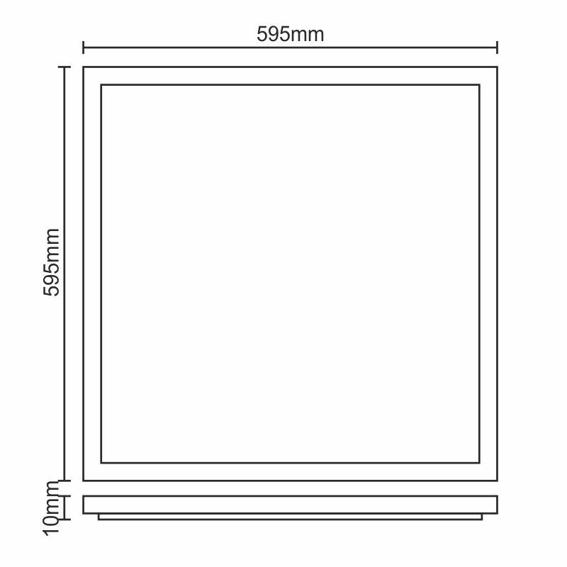 LED panel 40W 595x595mm 4500K bílý