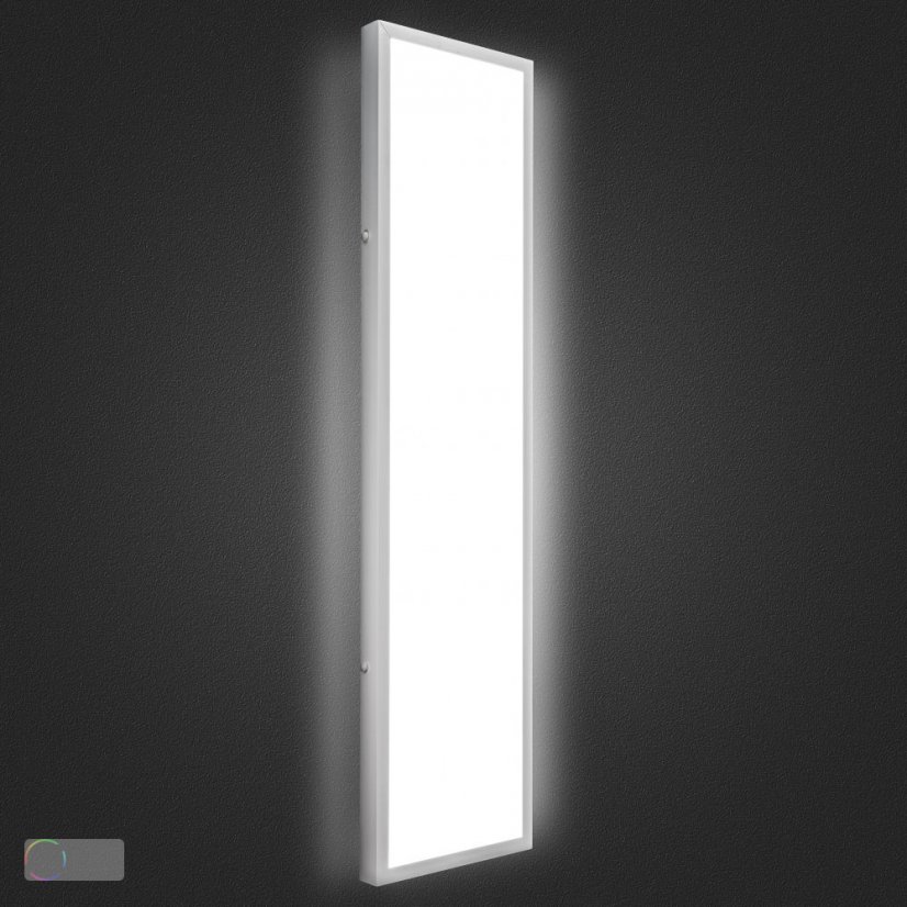 LED panel přisazený QUADRA LONG 48W 1200x300mm bílá denní bílá_rozsvícené zboku