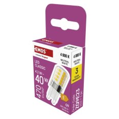 LED žárovka Emos Classic G9 JC 4,2W