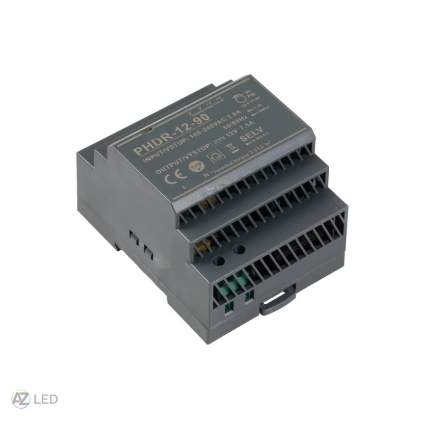 Trafo pro zapojení LED osvětlení 12V 90W na DIN lištu
