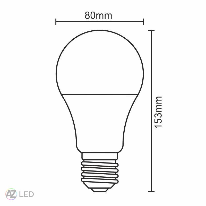 LED žárovka A80 18-120W 270° E27 - Barva světla: Teplá bílá