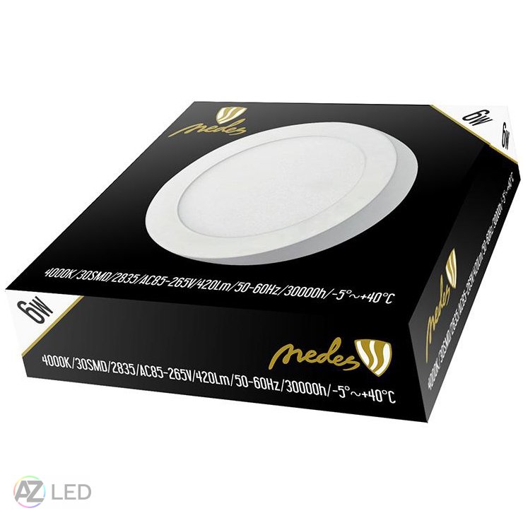 LED panel kulatý přisazený 4000K bílá - Průměr: 225 mm