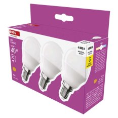 Multipack LED žárovek Emos Classic E14 Mini Globe 4,2W (3ks)
