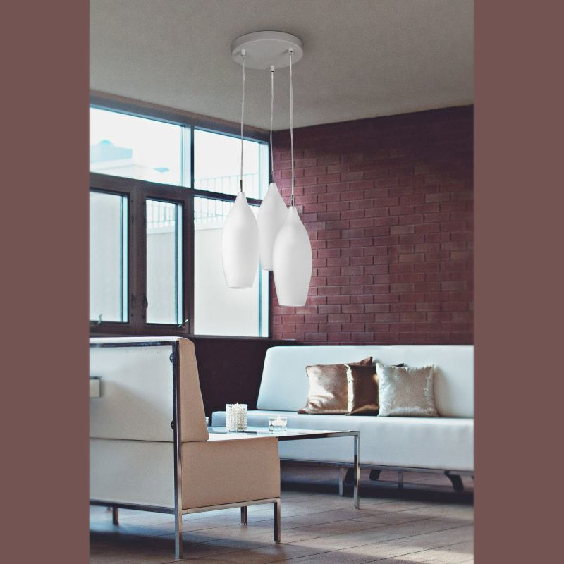 Závěsné LED svítidlo Lora E14 bílá - VYSTAVENO