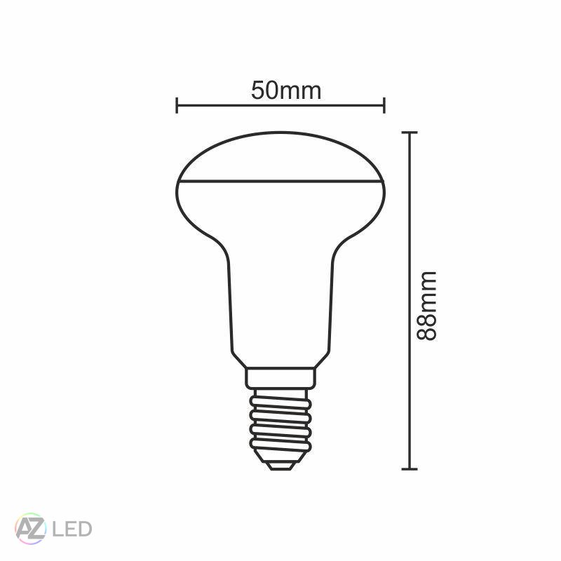 LED žárovka 5W-50W R50 120° E14 matná - Barva světla: Denní bílá