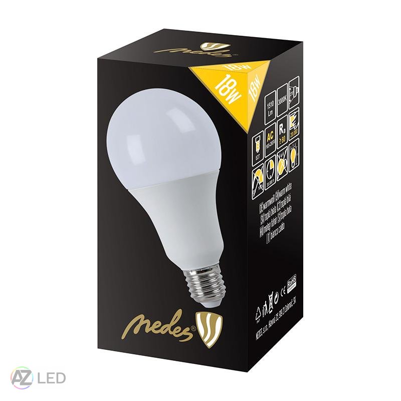 LED žárovka A80 18-120W 270° E27 - Barva světla: Studená bílá