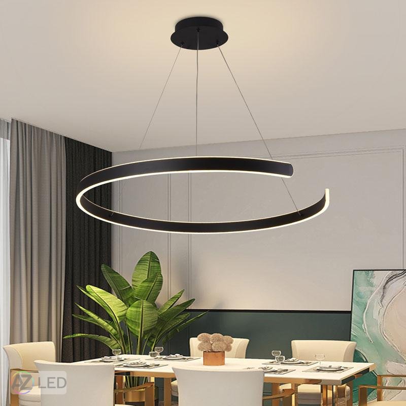 Závěsné LED svítidlo J4327 100W s dálkovým ovladačem - Barva: Černá