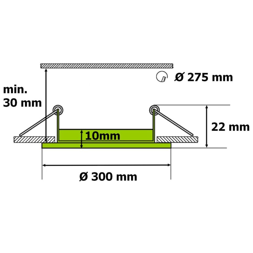 LED panel kulatý do podhledu 24W 300mm