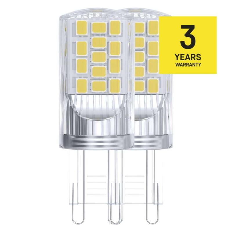 Multipack LED žárovek Emos Classic G9 JC 4W (2ks) - Barva světla: Denní bílá
