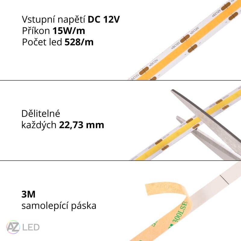 LED pásek COB 12COB15 vnitřní