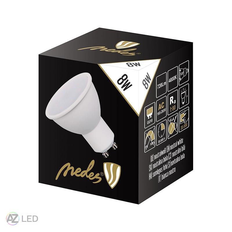 LED žárovka 8-60W 120° GU10 - Barva světla: Teplá bílá