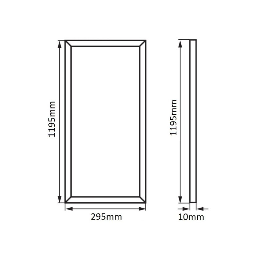 LED panel závěsný čtvercový bílý 230V 48W 30x120cm - Barva světla: Teplá bílá