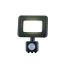LED reflektor 10W IP44 + PIR senzor 4000K černý