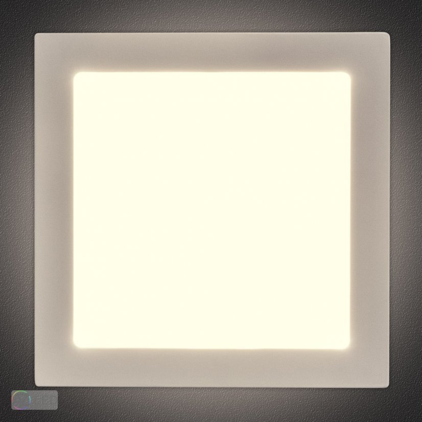 LED panel SQUARE BASIC 18W 220x220mm bílý - Barva světla: Teplá bílá
