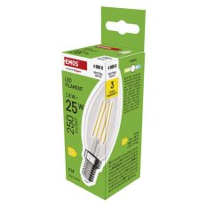 LED žárovka Emos Filament E14 svíčka 1,8W
