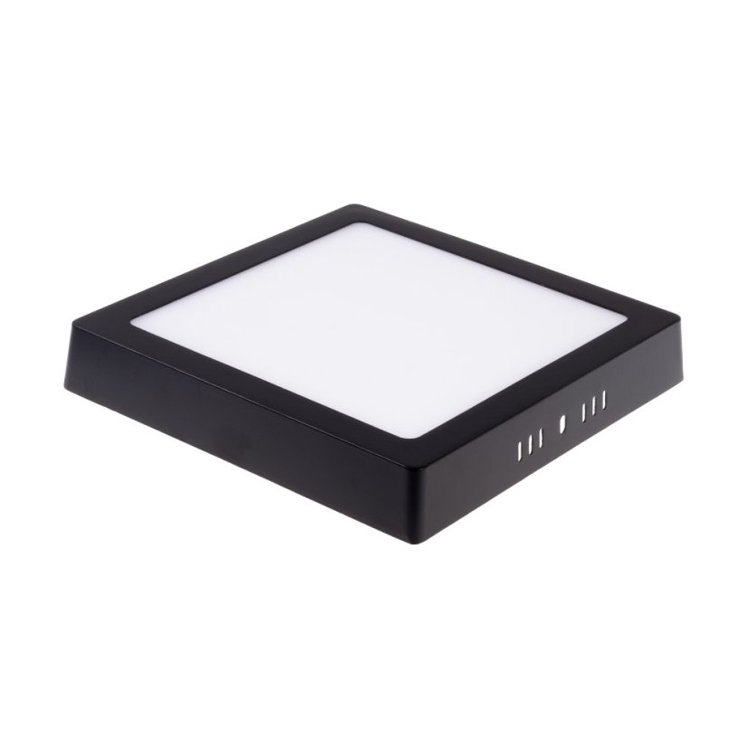 LED panel BPS18 čtvercový 18W 220x220mm černý - Barva světla: Teplá bílá