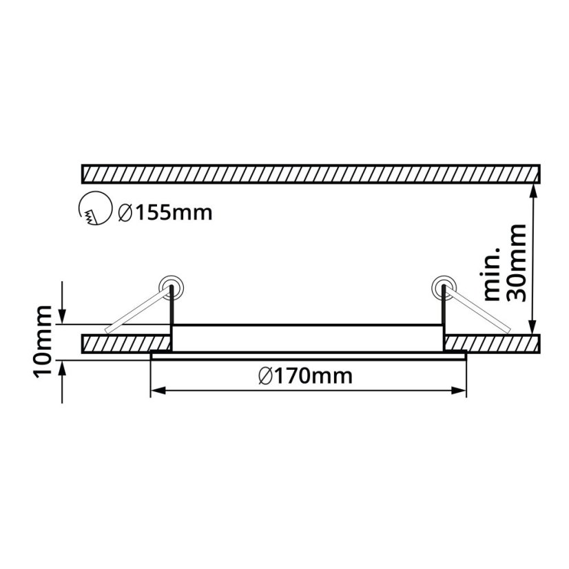 LED panel LN12 kulatý 12W 171mm bílý