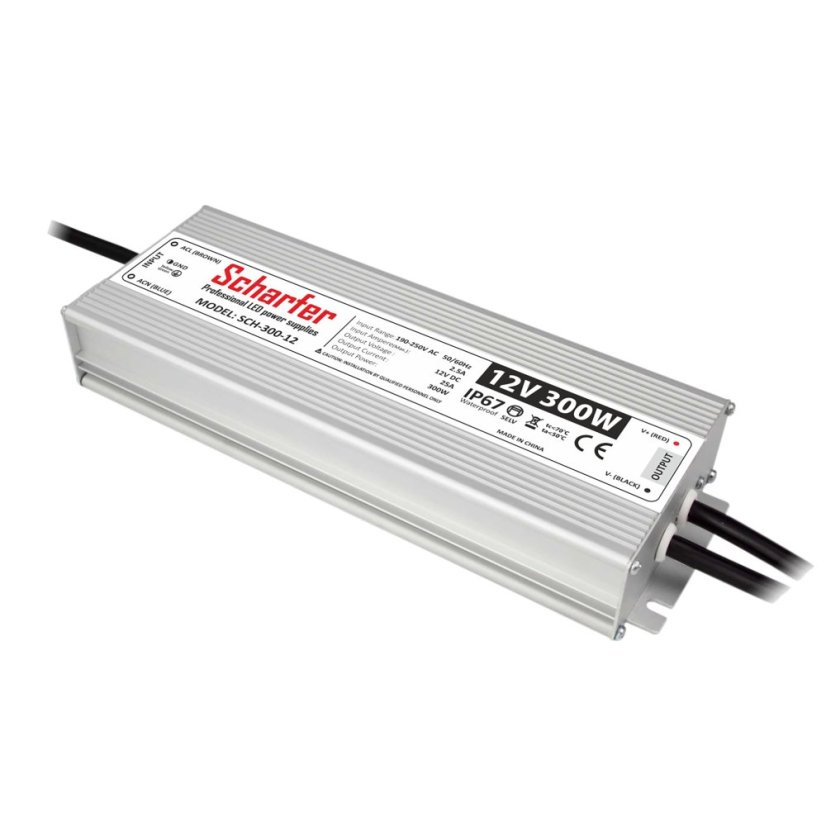 LED napájecí zdroj Scharfer 12V 300W SLIM IP67