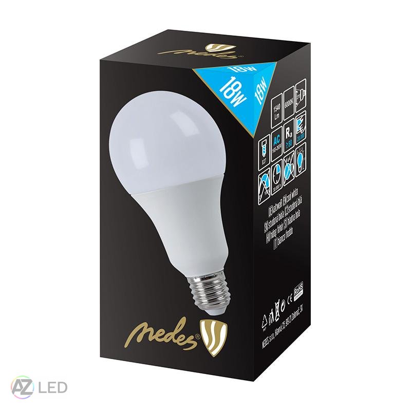 LED žárovka A80 18-120W 270° E27 - Barva světla: Studená bílá