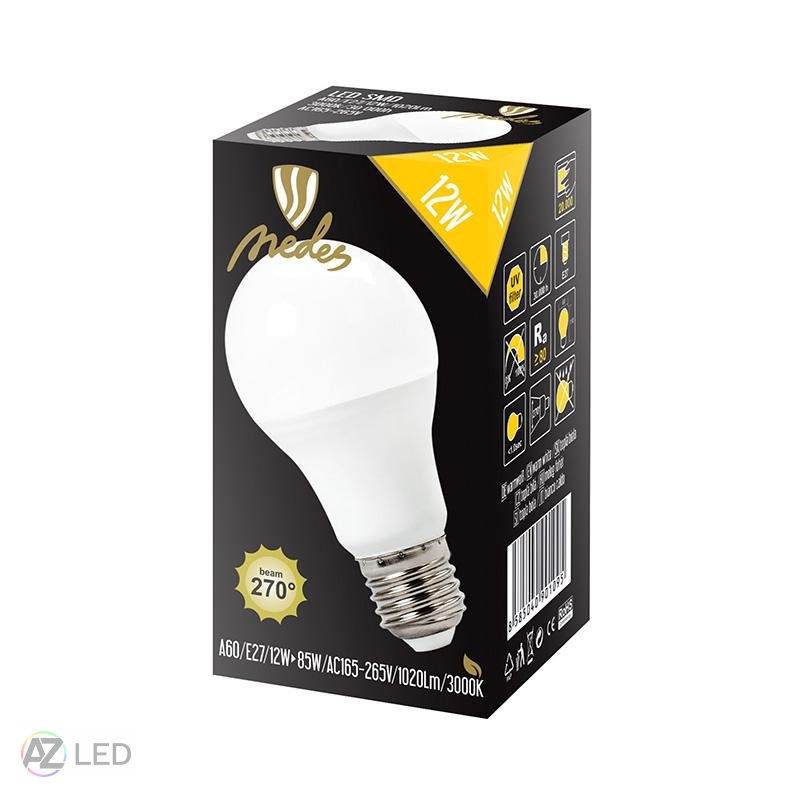 LED žárovka A60 12-85W 270° E27 - Barva světla: Denní bílá