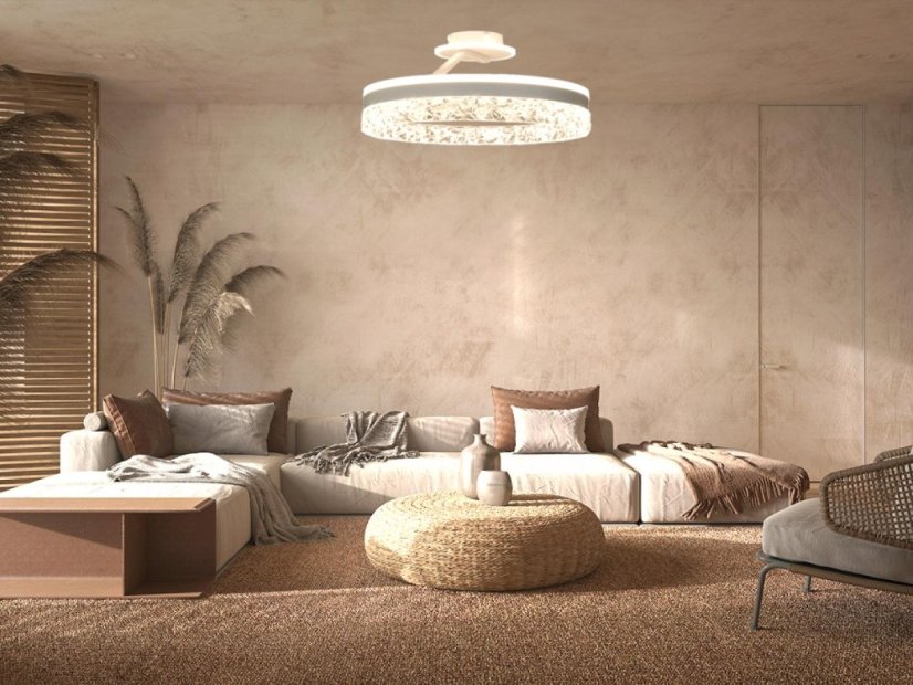LED luxusní stropní křišťálové svítidlo s dálkovým ovladačem 85W - TA1306/W