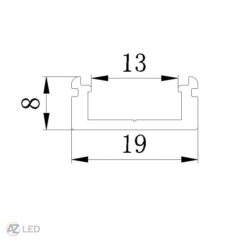 Nástěnný LED profil - N8W bílý