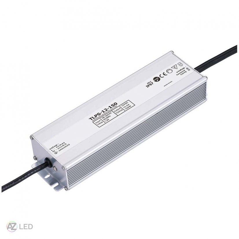 Trafo pro zapojení LED osvětlení 12V 150W voděodolné IP67