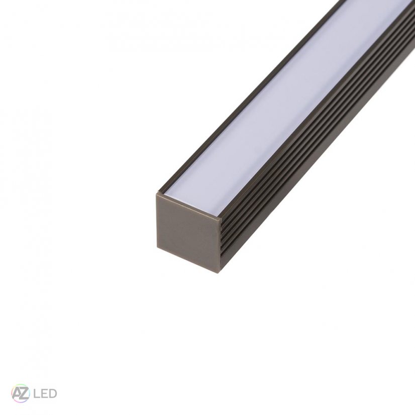 Nástěnný LED profil NP12B bronzový - Délka: 2000 mm