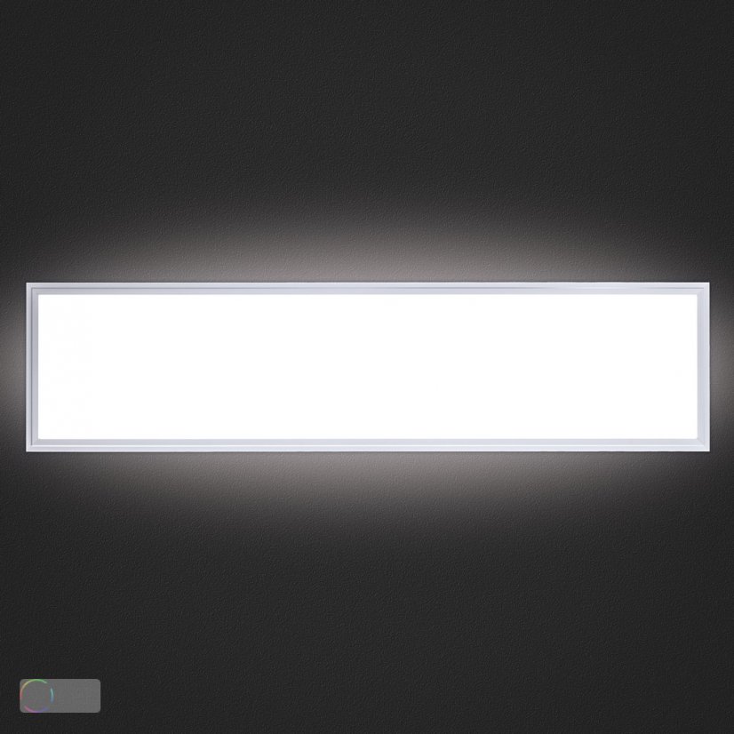 LED Panel QUADRA LONG 40W 1200x300mm stříbrný - Barva světla: Denní bílá