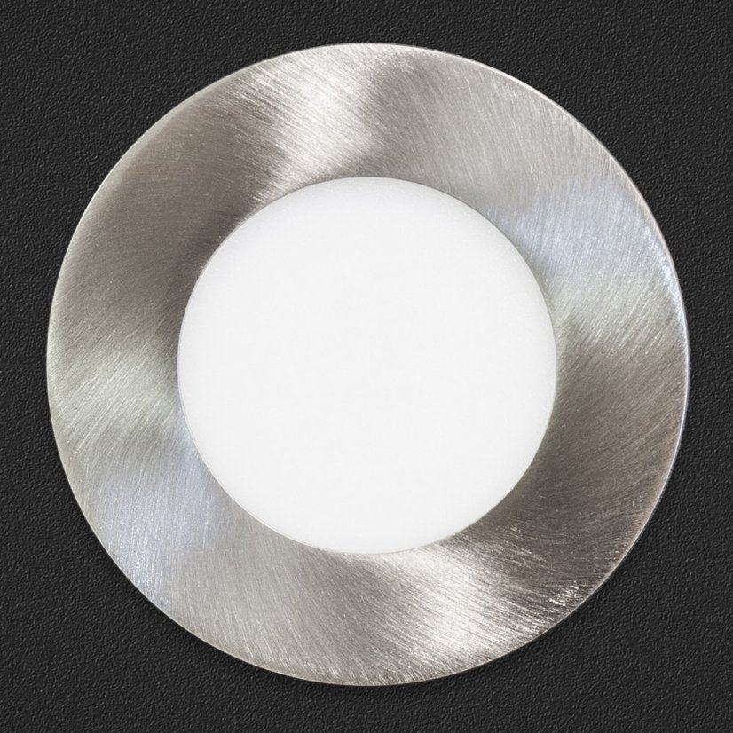 LED panel RONDO BASIC 3W 85mm stříbrný