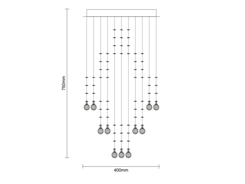 Křišťálový lustr NAURU 24W - N3010 Křišťálový lustr NAURU 24W - N3010