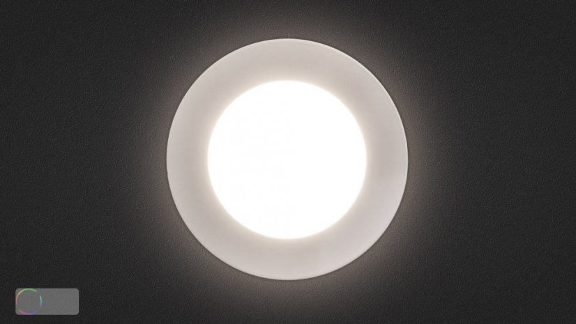 LED panel RONDO BASIC 6W 120mm stříbrný - Barva světla: Teplá bílá