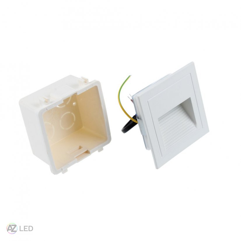 Vestavné LED svítidlo LOPEN 3W IP65 bílé - Barva světla: Teplá bílá