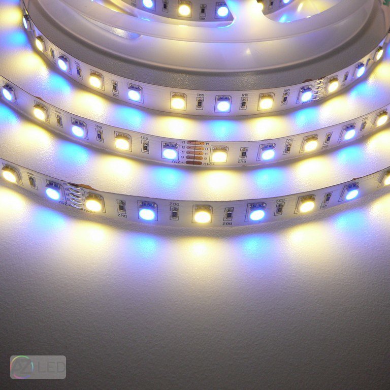 LED pásek RGBW 24V 14,4W/m vnitřní - Barva světla: RGB + Studená bílá