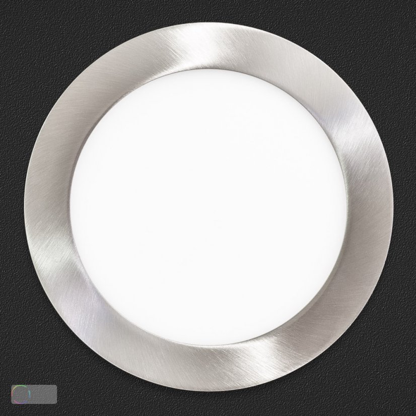 LED panel RONDO BASIC 12W 170mm stříbrný - Barva světla: Denní bílá