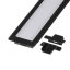 Vestavný LED profil - V4 mini černý - Délka: 1000 mm