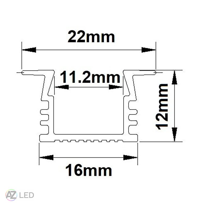 Vestavný LED profil - VP6 - Délka: 1000 mm