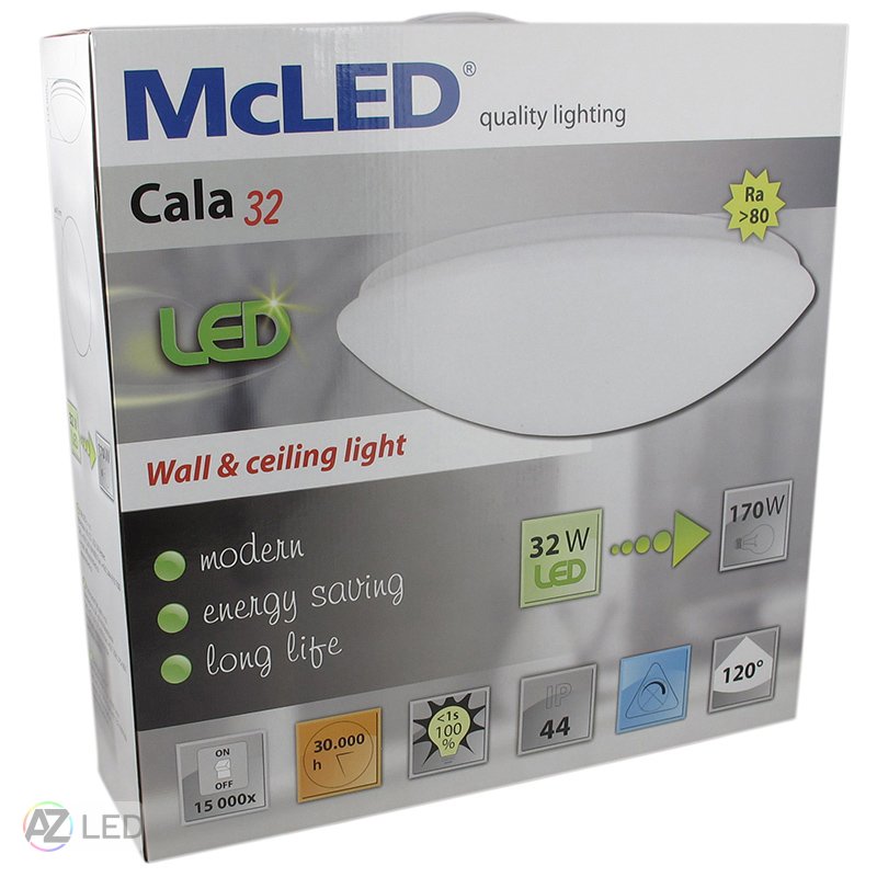 Přisazené LED svítidlo CALA 32W IP44 - Barva světla: Denní bílá