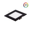 LED panel vestavný čtvercový černý 24V 9W RGBCCT 120x120mm