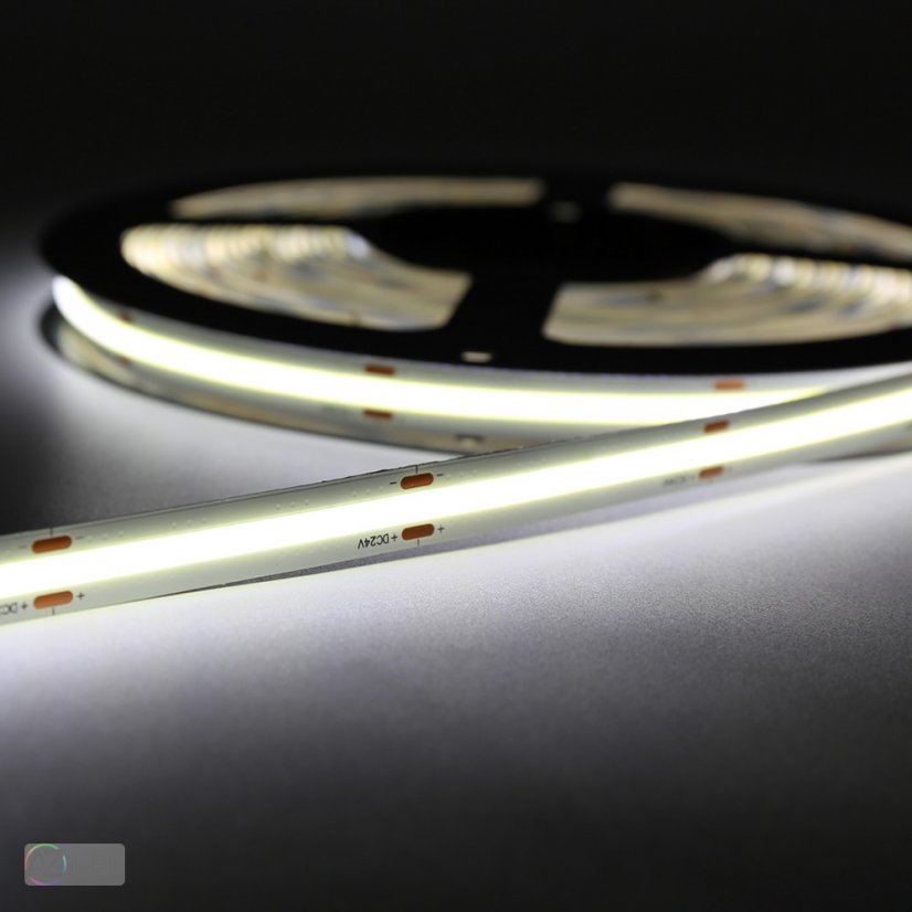 LED flexibilní COB pásek 24V 8W vnitřní - Barva světla: Studená bílá