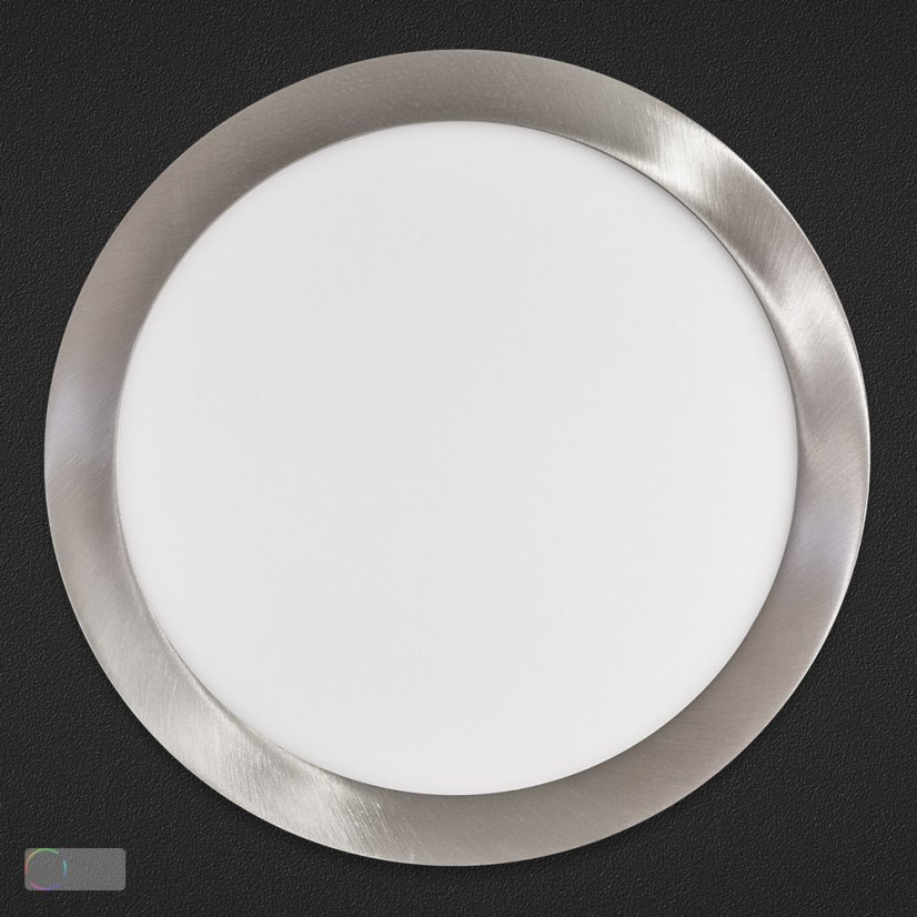 LED panel RONDO BASIC 24W 300mm stříbrný - Barva světla: Teplá bílá