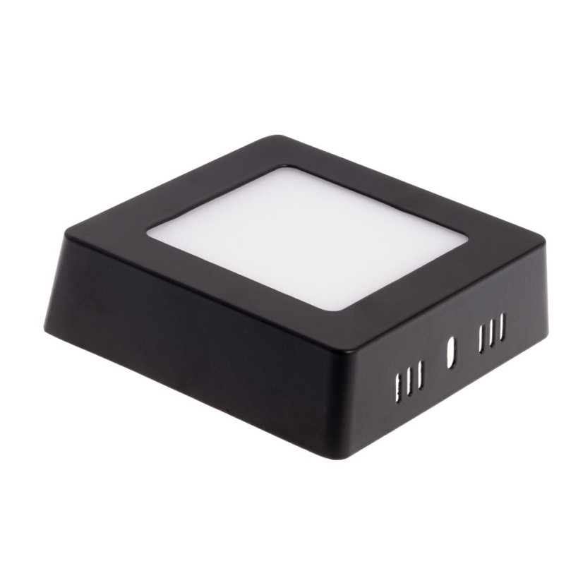 LED panel BPS6 čtvercový 6W 120x120mm černý - Barva světla: Teplá bílá