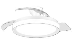 Bliss DC stropní ventilátor a svítidlo 28W+35W